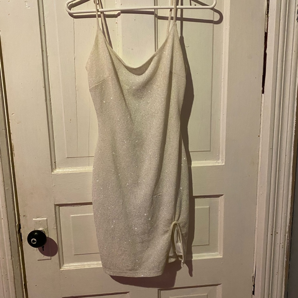 Elegant White Spaghetti Strap Dress